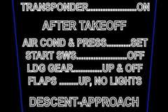 Boeing Yoke CHECK LIST