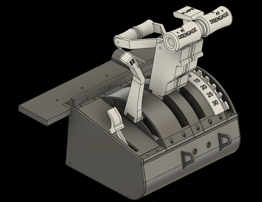 Flight Sim 3D Printable Throttle Quadran